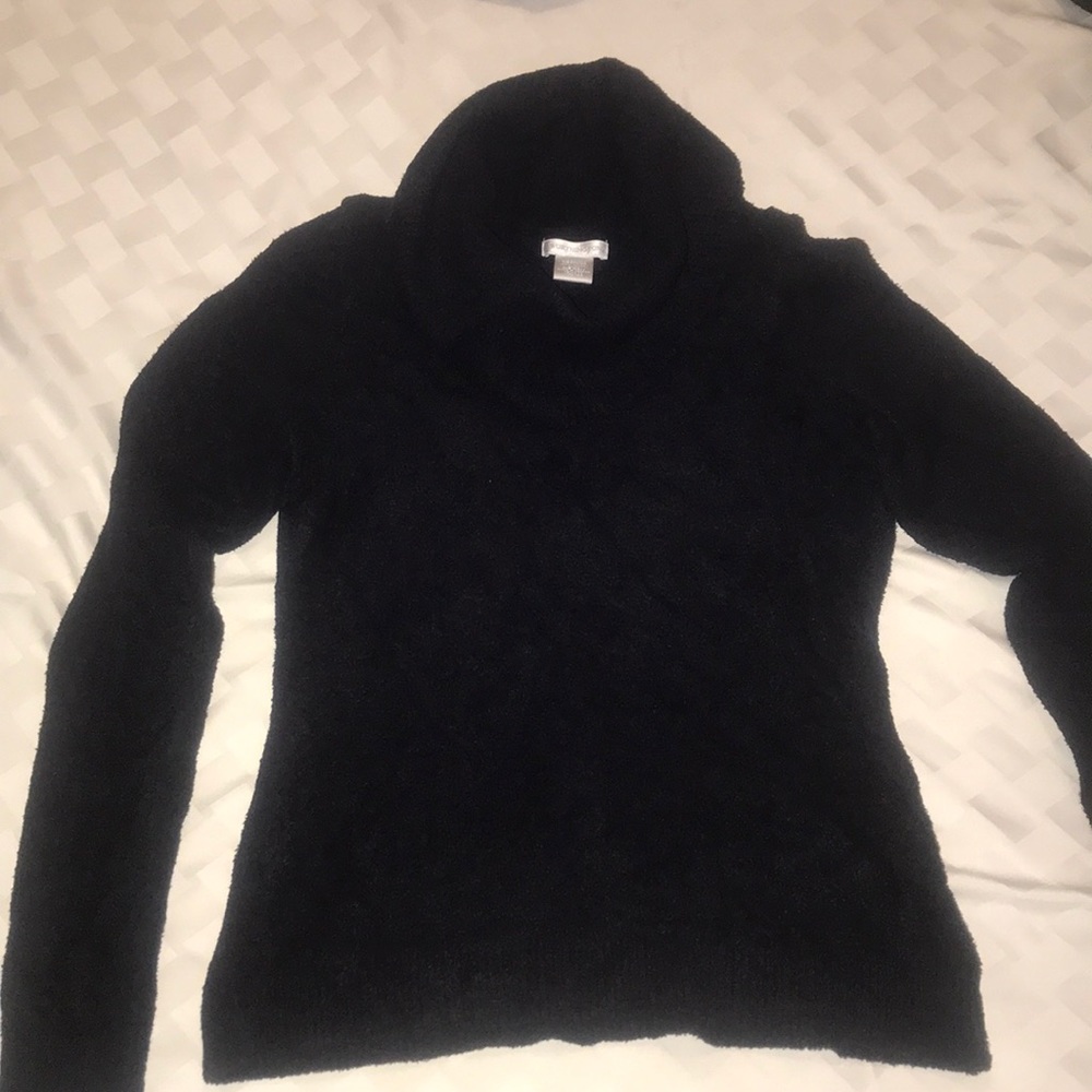 Soft black turtleneck